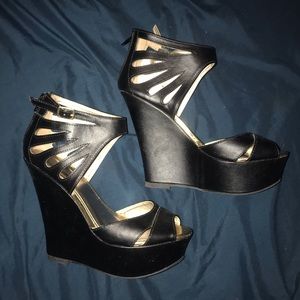 Charlotte Russe Black Wedges